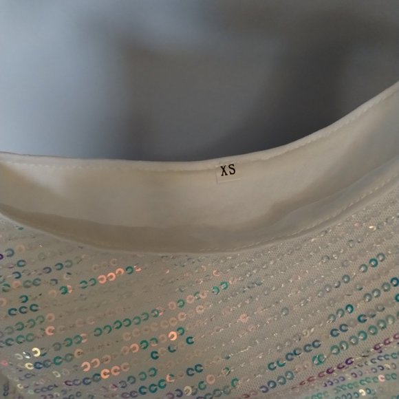 White sequin mini dress - Picture 2 of 4